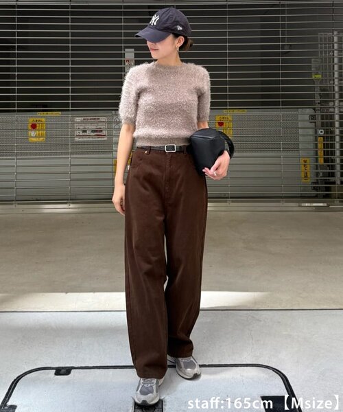 DISCOAT（ディスコート）の「【ユニセックス】ヘヴィツイルバレルレッグパンツ（その他パンツ・レディース・ライトベージュ/ダークブラウン・LARGE/MEDIUM）」の13枚目の写真