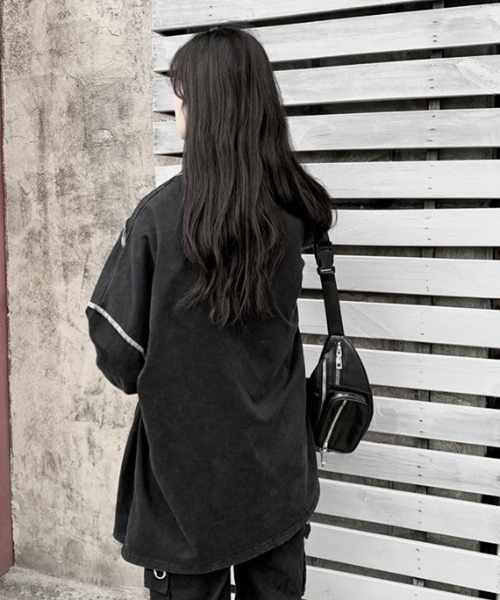 cammie(キャミー)の「ステッチデザインプルオーバー(スウェット・レディース・ブラック/ホワイト・M/L)」の12枚目の写真
