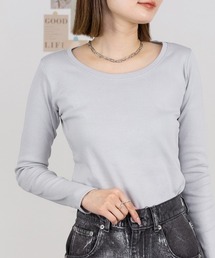 コットンフライス プルオーバー 長袖Tシャツ