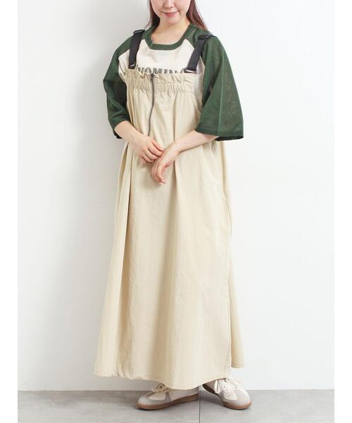 SM2(エスエムツー)の「コットンナイロンハーフジップジャンパースカート(ワンピース・レディース・ベージュ/ブルー/カーキ/ブラック・F)」の17枚目の写真