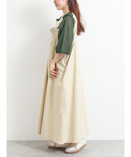 SM2(エスエムツー)の「コットンナイロンハーフジップジャンパースカート(ワンピース・レディース・ベージュ/ブルー/カーキ/ブラック・F)」の18枚目の写真