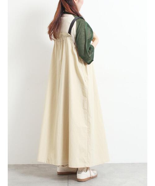 SM2(エスエムツー)の「コットンナイロンハーフジップジャンパースカート(ワンピース・レディース・ベージュ/ブルー/カーキ/ブラック・F)」の19枚目の写真