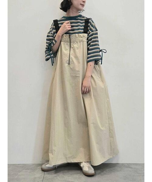 SM2(エスエムツー)の「コットンナイロンハーフジップジャンパースカート(ワンピース・レディース・ベージュ/ブルー/カーキ/ブラック・F)」の20枚目の写真