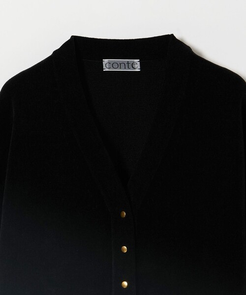 conte＞メタルボタン Vネックカーディガン（カーディガン/ボレロ