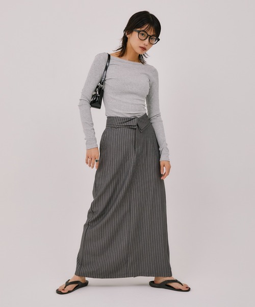 LIENCOEUR（リアンクール）の「バックオープントップス（Tシャツ/カットソー・レディース・グレー/ホワイト/ブラック・FREE）」の12枚目の写真