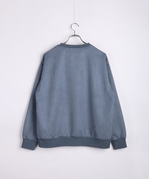 WESTSEA(ウエストシー)の「GHOST ワンポイント刺繍 スエード 長袖トレーナー(スウェット・メンズ・アイボリー/サックスブルー/チャコール・M/L)」の11枚目の写真