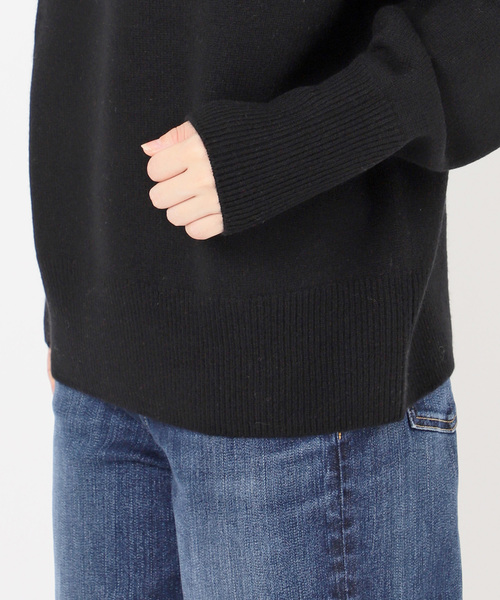 WEB限定カラー有り》ウールカシミヤ ラグランクルーネックニット