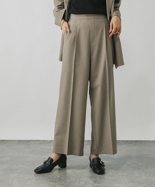 セール】お手入れラクラクセットアップ/ワイドパンツ/498376