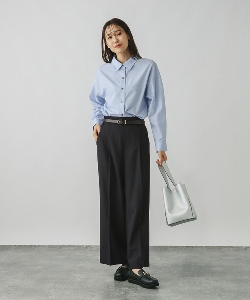 セール】お手入れラクラクセットアップ/ワイドパンツ/498376