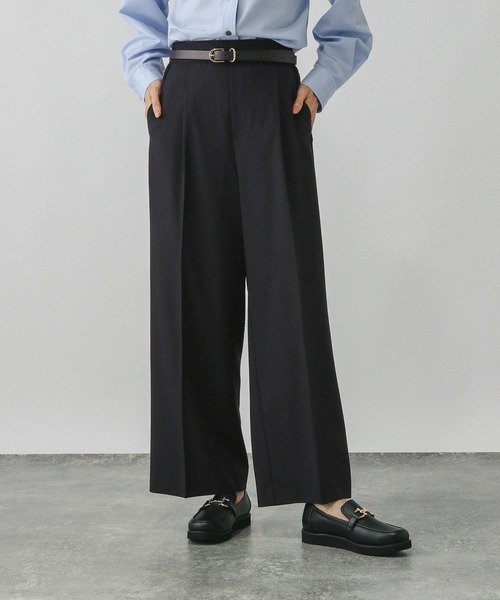 セール】お手入れラクラクセットアップ/ワイドパンツ/498376