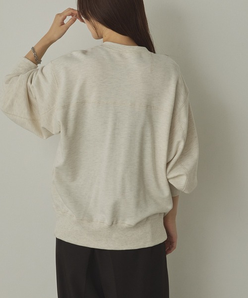 hunch(ハンチ)の「ラメステッチ クルーネックカーディガン(カーディガン/ボレロ・レディース・オートミール/チャコール/杢グレー・FREE)」の20枚目の写真