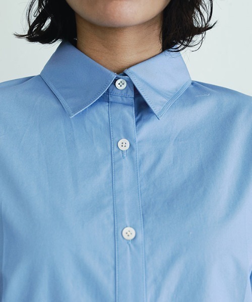 ETRE TOKYO（エトレトウキョウ）の「SANTEハイカウントセンタークリースシャツ（シャツ/ブラウス・レディース・ホワイト/グレー/ブルー・FREE）」の5枚目の写真