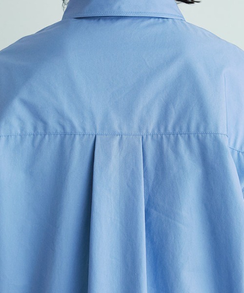ETRE TOKYO（エトレトウキョウ）の「SANTEハイカウントセンタークリースシャツ（シャツ/ブラウス・レディース・ホワイト/グレー/ブルー・FREE）」の6枚目の写真