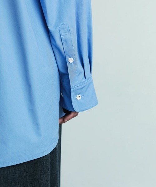 ETRE TOKYO（エトレトウキョウ）の「SANTEハイカウントセンタークリースシャツ（シャツ/ブラウス・レディース・ホワイト/グレー/ブルー・FREE）」の9枚目の写真