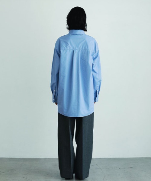 ETRE TOKYO（エトレトウキョウ）の「SANTEハイカウントセンタークリースシャツ（シャツ/ブラウス・レディース・ホワイト/グレー/ブルー・FREE）」の10枚目の写真