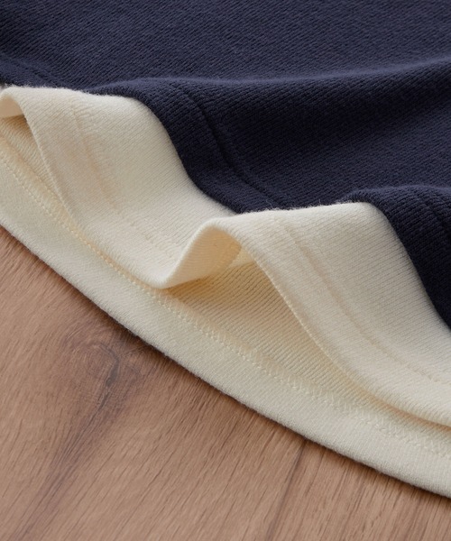 CHAN ME（チャンミ）の「レイヤード風ラウンドネック長袖トップス（Tシャツ/カットソー・レディース・ブラック/レッド/アイボリー/ネイビー・MEDIUM/X-LARGE/LARGE）」の5枚目の写真