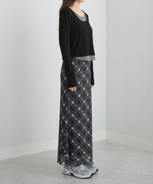 mame レイヤードトップス Mame Kurogouchi(マメ) Lace Knitted Top - YAMAROKU（ヤマロク