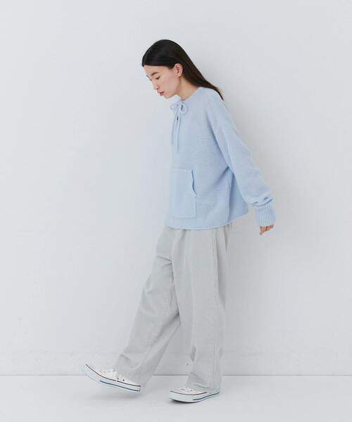 conges payes ADIEU TRISTESSE（コンジェ ペイエ アデュートリステス）の「ウール混プルオーバー（ニット/セーター・レディース・ブラウン/パープル/サックスブルー・FREE）」の7枚目の写真