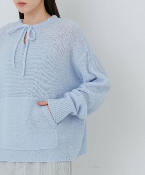 conges payes ADIEU TRISTESSE（コンジェ ペイエ アデュートリステス）の「ウール混プルオーバー（ニット/セーター・レディース・ブラウン/パープル/サックスブルー・FREE）」の12枚目の写真