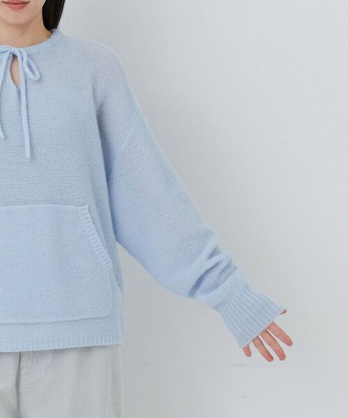 conges payes ADIEU TRISTESSE（コンジェ ペイエ アデュートリステス）の「ウール混プルオーバー（ニット/セーター・レディース・ブラウン/パープル/サックスブルー・FREE）」の13枚目の写真