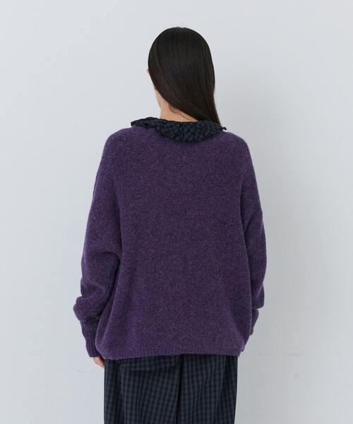 conges payes ADIEU TRISTESSE（コンジェ ペイエ アデュートリステス）の「ウール混プルオーバー（ニット/セーター・レディース・ブラウン/パープル/サックスブルー・FREE）」の19枚目の写真