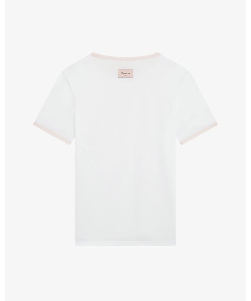 Repetto（レペット）の「ツートーン バレエスタジオ Tシャツ / S0682（Tシャツ/カットソー・レディース・ホワイト×ピンク・SMALL/MEDIUM）」の2枚目の写真