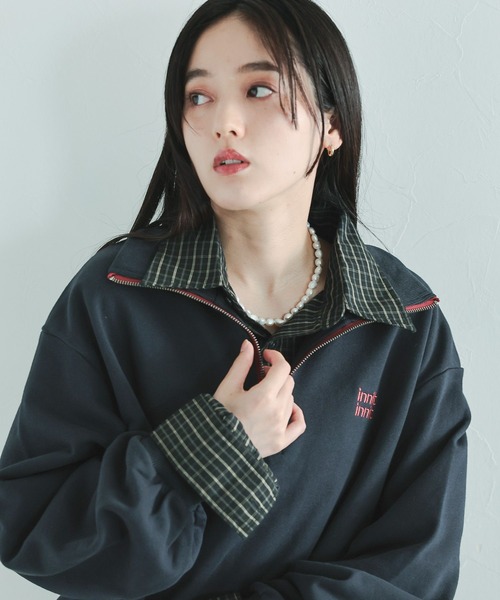 RAGEBLUE（レイジブルー）の「ワンポイント刺繍ハーフジッププルオーバー（スウェット・レディース・グレー/グリーン/ネイビー・FREE）」の20枚目の写真