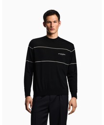 EMPORIO ARMANI（エンポリオアルマーニ）の「【エンポリオ アルマーニ】セーター バージンウール ジャカードロゴ（ニット/セーター）」