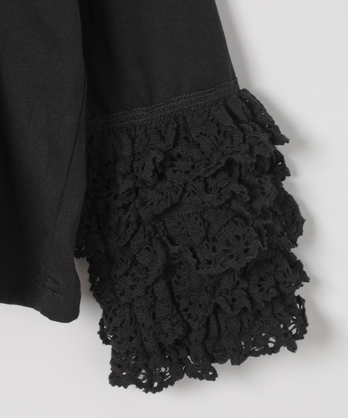 LOWRYS FARM（ローリーズファーム）の「ソデレースフリルＬＳ　 583686（Tシャツ/カットソー・キッズ・ブラック/オフホワイト・120cm/110cm/150cm/140cm/130cm）」の10枚目の写真