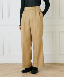 INED | ライトカルゼ ツータックワイドパンツ(その他パンツ)