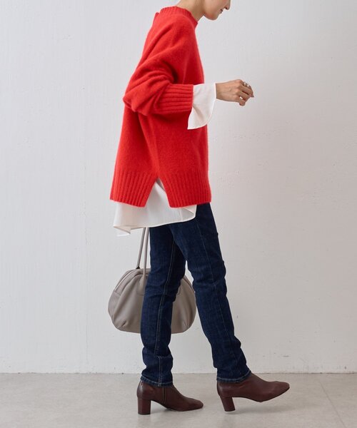 BEARDSLEY(ビアズリー)の「FOXウールボトルネックニット(ニット/セーター・レディース・ホワイト/グリーン/レッド・FREE)」の5枚目の写真