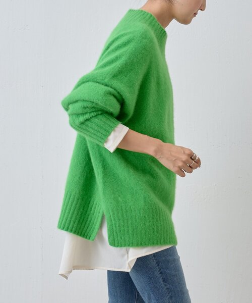 BEARDSLEY(ビアズリー)の「FOXウールボトルネックニット(ニット/セーター・レディース・ホワイト/グリーン/レッド・FREE)」の8枚目の写真