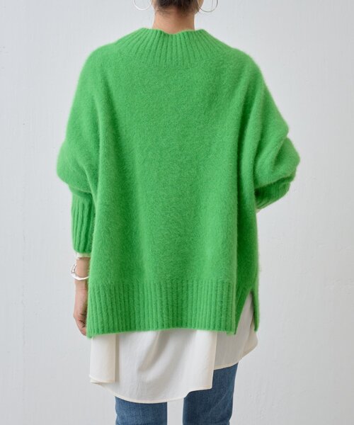 BEARDSLEY(ビアズリー)の「FOXウールボトルネックニット(ニット/セーター・レディース・ホワイト/グリーン/レッド・FREE)」の9枚目の写真