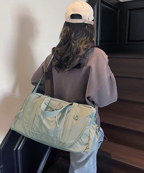 shopnikoniko(ショップニコニコ)の「ボストンバッグ 旅行 リボン ショルダー キャリーオン ボストン(スーツケース/キャリーバッグ・レディース・グレー/グリーン/ブラック・フリー)」の10枚目の写真