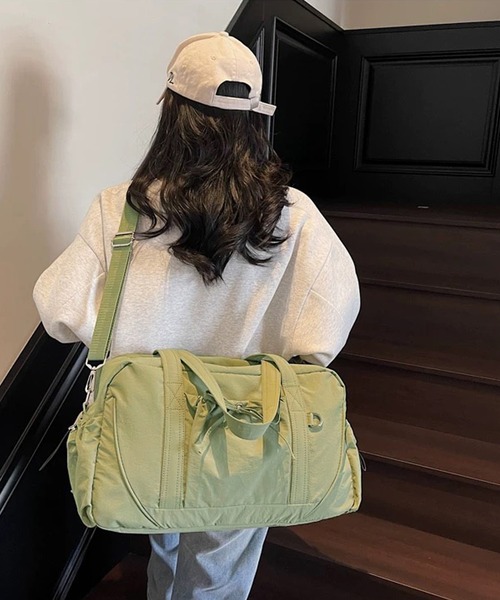 shopnikoniko(ショップニコニコ)の「ボストンバッグ 旅行 リボン ショルダー キャリーオン ボストン(スーツケース/キャリーバッグ・レディース・グレー/グリーン/ブラック・フリー)」の13枚目の写真