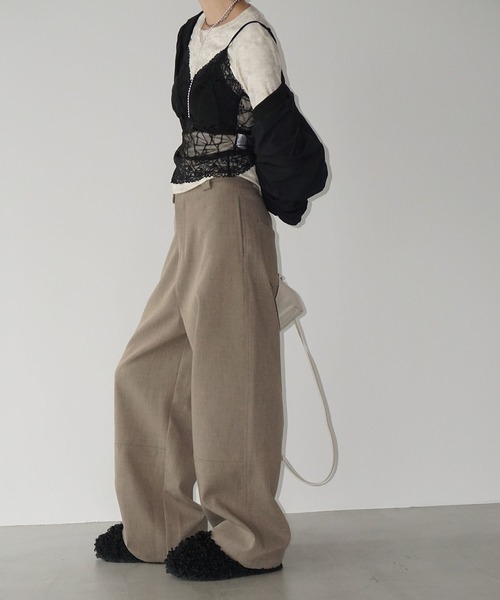 chuclla(チュクラ)の「ストレートワイドパンツ chw25a075(その他パンツ・レディース・ベージュ・S/M/L)」の11枚目の写真