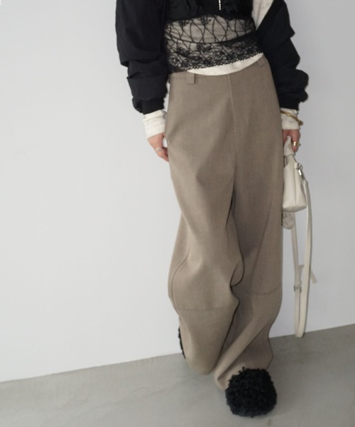 chuclla(チュクラ)の「ストレートワイドパンツ chw25a075(その他パンツ・レディース・ベージュ・S/M/L)」の13枚目の写真