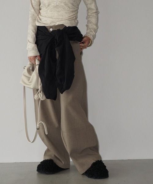 chuclla(チュクラ)の「ストレートワイドパンツ chw25a075(その他パンツ・レディース・ベージュ・S/M/L)」の20枚目の写真
