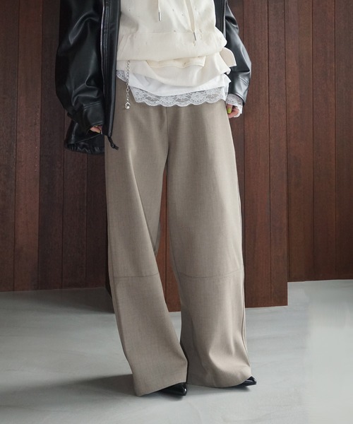 chuclla(チュクラ)の「ストレートワイドパンツ chw25a075(その他パンツ・レディース・ベージュ・S/M/L)」の3枚目の写真