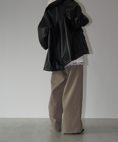 chuclla(チュクラ)の「ストレートワイドパンツ chw25a075(その他パンツ・レディース・ベージュ・S/M/L)」の4枚目の写真
