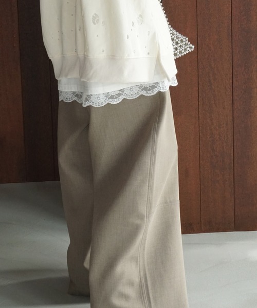 chuclla(チュクラ)の「ストレートワイドパンツ chw25a075(その他パンツ・レディース・ベージュ・S/M/L)」の7枚目の写真