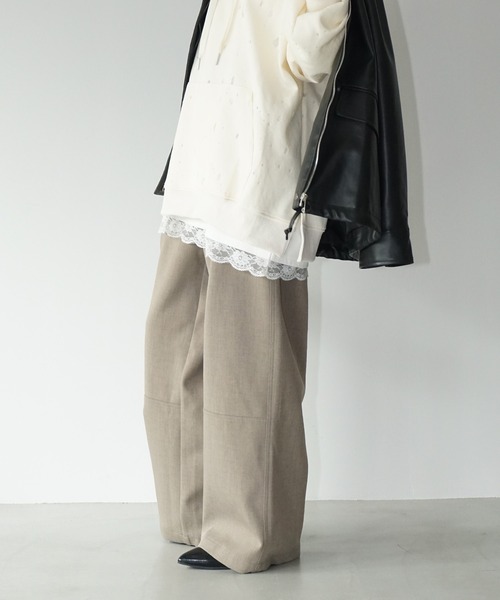 chuclla(チュクラ)の「ストレートワイドパンツ chw25a075(その他パンツ・レディース・ベージュ・S/M/L)」の8枚目の写真