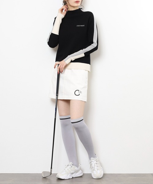 CECIL McBEE（セシルマクビー）の「BOTTLE　NECK　KNIT（ニット/セーター・レディース・グレー/ブラック・2(M)/1(S)）」の7枚目の写真