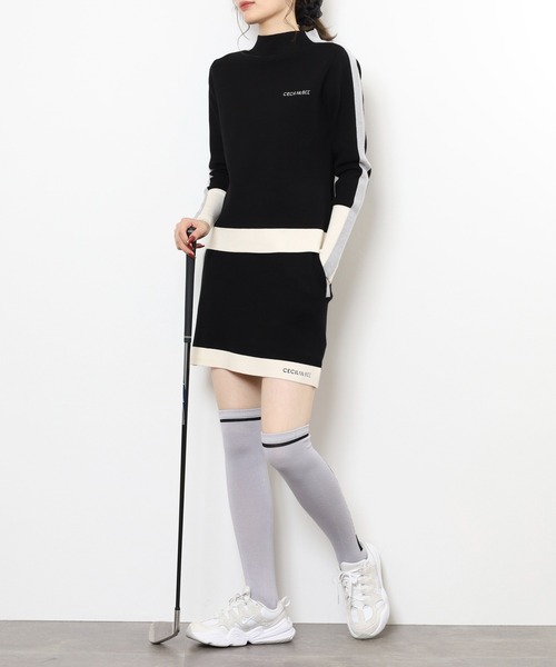 CECIL McBEE（セシルマクビー）の「BOTTLE　NECK　KNIT（ニット/セーター・レディース・グレー/ブラック・2(M)/1(S)）」の8枚目の写真