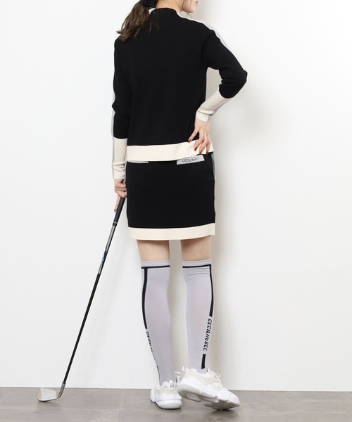 CECIL McBEE（セシルマクビー）の「BOTTLE　NECK　KNIT（ニット/セーター・レディース・グレー/ブラック・2(M)/1(S)）」の9枚目の写真