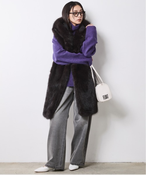CHIC STYLE（シックスタイル）の「ハイネックニット＜大きいサイズ有＞シックスタイル（ニット/セーター・レディース・グレー/パープル・5L/4L/3L/LL/L/M）」の11枚目の写真