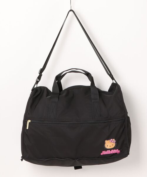 sanrio(サンリオ)の「【sanrio characters/サンリオキャラクターズ】 折りたたみボストンバッグ(M)(ボストンバッグ・レディース・ブラック・FREE)」の2枚目の写真