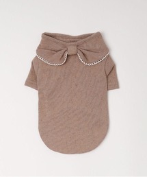 moncheri（モンシェリ）の「バックリボンカラーピコレーストップス（ペットウェア）」