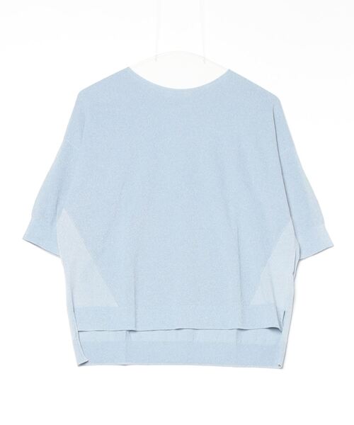 セール】【手洗い可能】TCラメホールガーメント(R) クルーネック7分袖