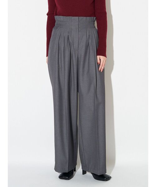 ELENDEEK（エレンディーク）の「ウエストピンタックパンツ（その他パンツ・レディース・ブラック/グレー・01/02）」の4枚目の写真